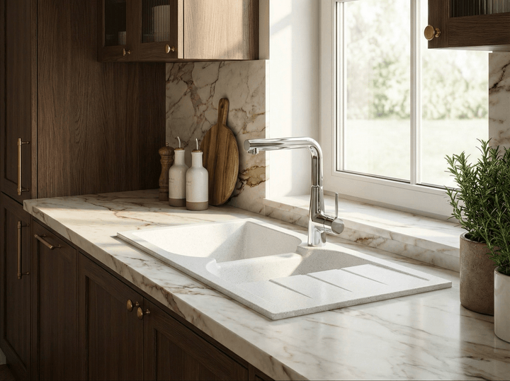  Évier de cuisine grande taille Tunisie / Evier de cuisine double bac double égouttoir Tunisie / Sanibel