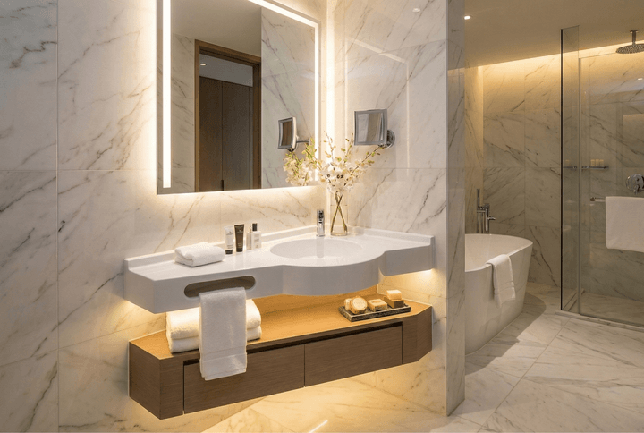 Lavabo Tunisie / Salle de bain Tunisie / Lavabo double suspendue Tunisie