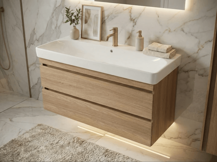 Meuble de salle de bain Tunisie / Salle de bain Tunisie / Meuble pour salle de bain design Tunisie / Meuble de salle de bain Hydrofuge Tunisie / Meuble de salle de bain High Gloss Tunisie / Lavabo Geberit Tunisie / Meuble de salle de bain Geberit Tunisie / Meuble Geberit Tunisie