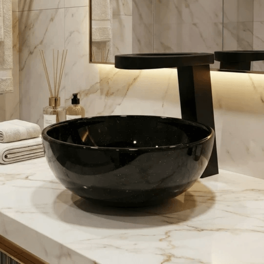 Lavabo Tunisie / Vasque Tunisie / Vasque à poser Tunisie /  Bol Tunisie / Bol à poser en noir Tunisie