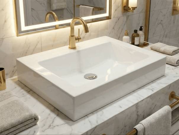 Lavabo Tunisie / Lave main Tunisie / Vasque à poser Tunisie /  Vasque à poser carré Tunisie / Bol Tunisie