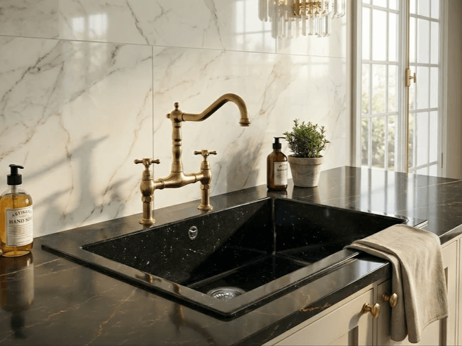 Évier de cuisine mono bac Tunisie / Évier de cuisine 100 cm Tunisie / Cuisine Tunisie 