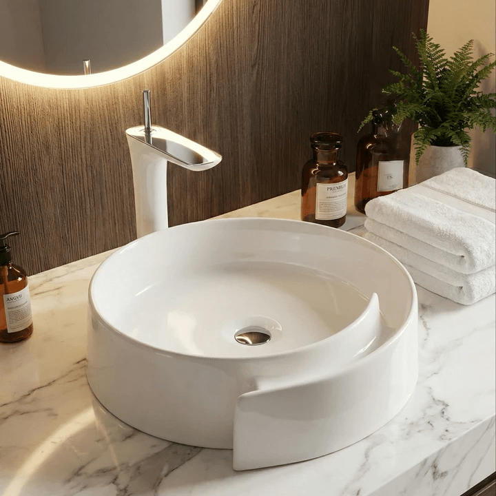 Lavabo Tunisie / Vasque Tunisie / Vasque à poser en blanc Tunisie /  Vasque à poser rond Tunisie / Bol Tunisie