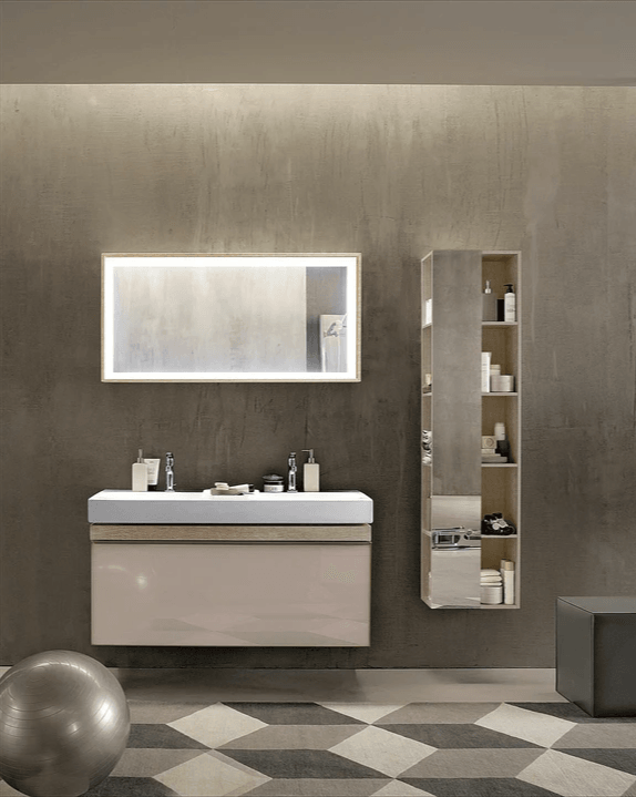 Grand miroir lumineux de salle de bain Tunisie / Miroir 120cm avec éclairage Tunisie