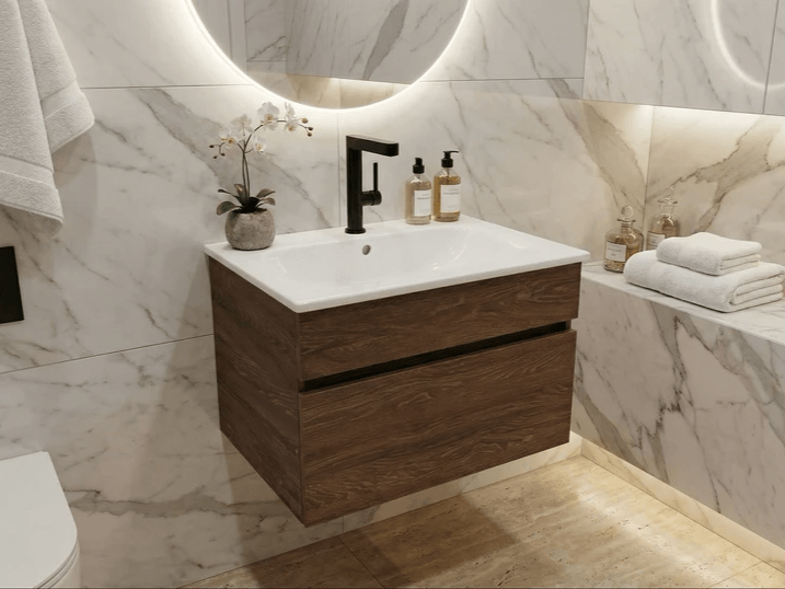 Meuble de salle de bain Tunisie / Salle de bain Tunisie / Meuble pour salle de bain design Tunisie / Meuble de salle de bain Hydrofuge Tunisie / Meuble de salle de bain High Gloss Tunisie / Lavabo Geberit Tunisie / Meuble de salle de bain Geberit Tunisie / Meuble Geberit Tunisie