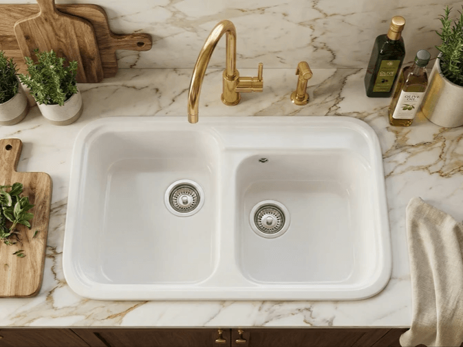 Évier de cuisine grande taille Tunisie / Évier double bacs pour cuisine Tunisie / Evier de cuisine double bacs et double égouttoir Tunisie 