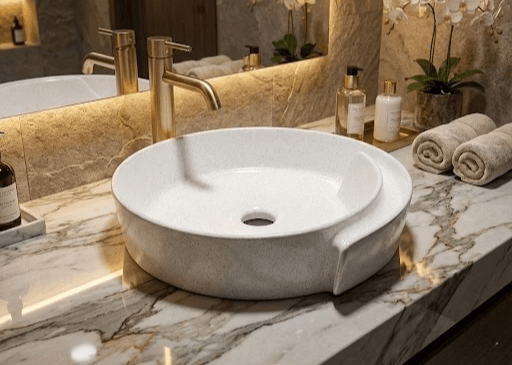 Vasque sanitaire Tunisie / Vasque grande taille Tunisie / Vasque rectangulaire à poser Tunisie / Vasque à poser pour salle de bain Tunisie / Lavabo rectangulaire à poser Tunisie / Vasque à poser grande taille Tunisie