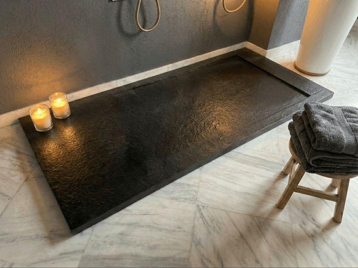 Receveur de douche Tunisie / Receveur rectangulaire extra-plat "Galaxite" noir