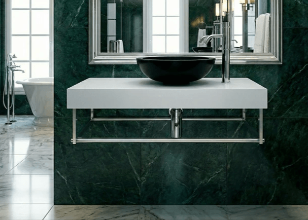 Plan à vasque Tunisie / Salle d'eau Tunisie / Plan vasque à poser blanc Tunisie / Plan vasque à poser grande taille Tunisie / Salle de bain Tunisie