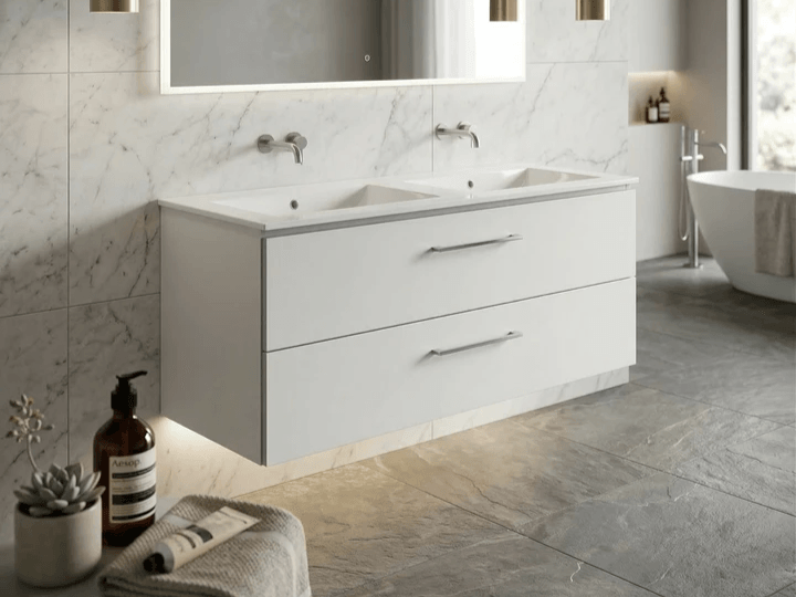 Meuble de salle de bain Tunisie / Salle de bain Tunisie / Meuble pour salle de bain design Tunisie / Meuble de salle de bain Hydrofuge Tunisie / Meuble de salle de bain High Gloss Tunisie