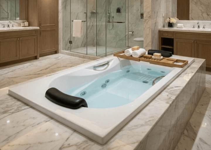 Baignoire rectangulaire hydrothérapie Tunisie / Baignoire rectangulaire à buse Tunisie / Baignoire balnéo Tunisie / Baignoire balnéo rectangulaire Tunisie / Baignoire jacuzzi Tunisie