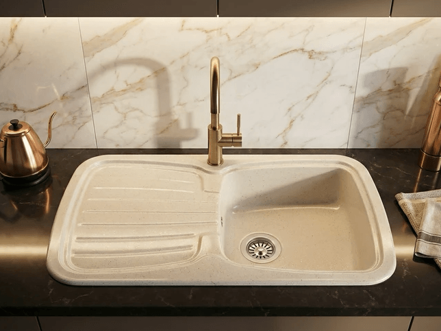 Évier de cuisine mono bac Tunisie / Évier de cuisine 100 cm Tunisie / Cuisine Tunisie 