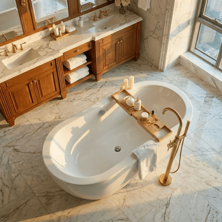 Baignoire Tunisie / Sanitaire de luxe Tunisie / Salle de bains déco Tunisie / Baignoire design Tunisie / Baignoire par cher Tunisie / Baignoire centrée Tunisie / Baignoire en ilot Tunisie /  Baignoire ilot Tunisie