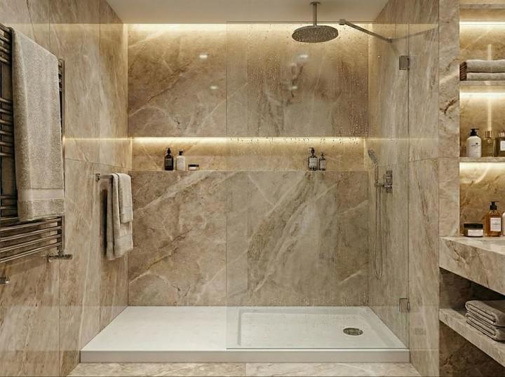 Paroi de douche pas cher Tunisie / Paroi de douche en verre trempé Tunisie / Paroi de douche avec pinces Tunisie                      Salle de bain Tunisie /  Séparation de douche en verre Tunisie / Cabine de douche Tunisie