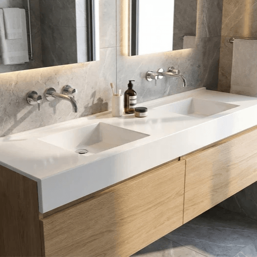 Lavabo Tunisie / Salle de bain Tunisie / Lavabo double suspendue Tunisie