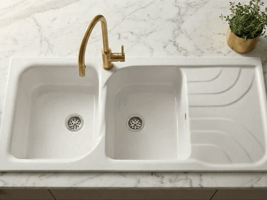 Évier de cuisine double bacs Tunisie / Evier de cuisine avec égouttoir et 2 bacs Tunisie 