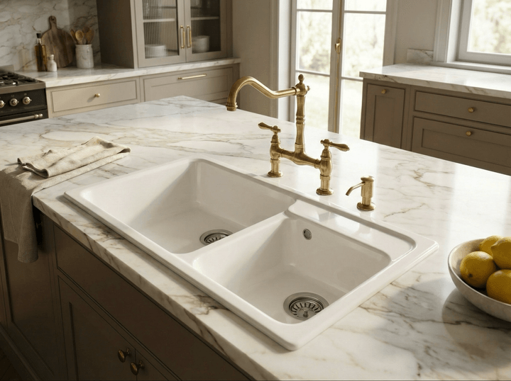  Évier de cuisine grande taille Tunisie / Evier de cuisine double bac double égouttoir Tunisie / Sanibel