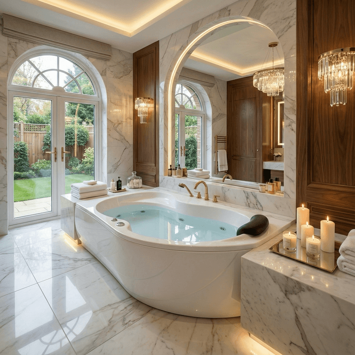 Baignoire hydromassage d'angle Tunisie / Salle de bain Tunisie / Baignoire hydromassage de coin Tunisie