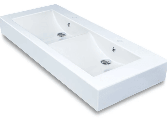 Plan vasque pas cher Tunisie / Plan vasque grande taille Tunisie / Lavabo grande taille pas cher Tunisie / Salle de bains Tunisie / Sanitaire salle de bain Tunisie / Plan vasque double Sanibel