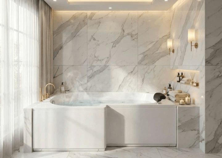 Baignoire hydromassante Tunisie / Baignoire détente Tunisie / Baignoire à jets Tunisie / Baignoire moderne Tunisie