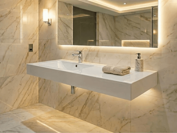 Lavabo Tunisie / Salle de bain Tunisie / Lavabo double pour salle de bain Tunisie / Plan vasque double Tunisie / Plan vasque double pour meuble Tunisie