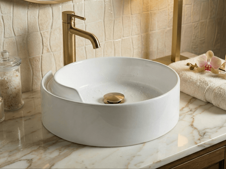 Lavabo Tunisie / Vasque Tunisie / Vasque à poser en blanc Tunisie /  Vasque à poser rond Tunisie / Bol Tunisie