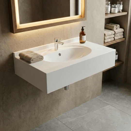 Lavabo Tunisie / Salle de bain Tunisie / Lavabo double suspendue Tunisie