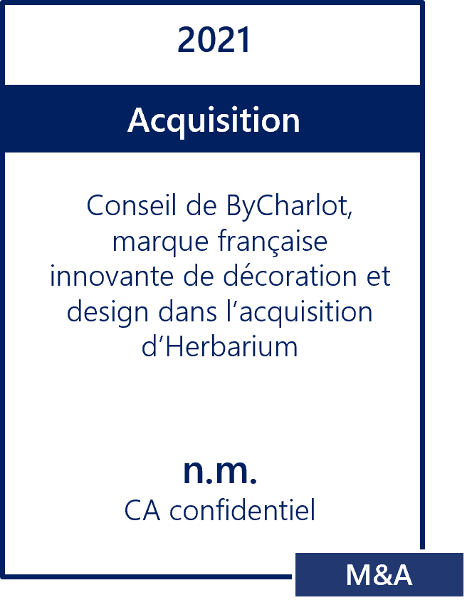 Acquisition M&A ByCharlot décoration intérieur Herbarium