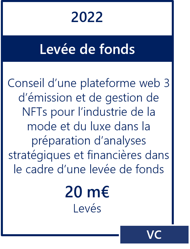Levée de fonds VC plateforme Web3 NFT analyses stratégiques financières