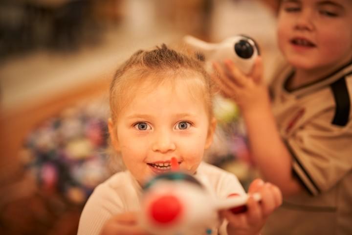 Child playing with a toy