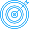 icon of bullseye representing learning strategy