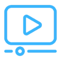 icon of video play button