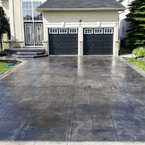 Stamped and Polished Concrete Driveway Custom Installed in Farragut, TN