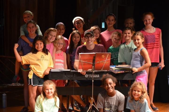 Me teaching my music class at Campy Greystone