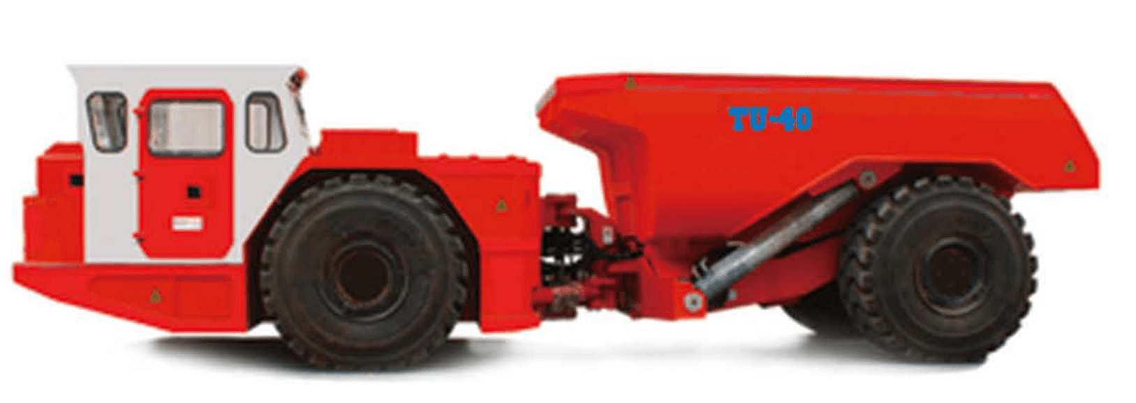 TU-40 underground mining truck with enclosed cab, from the catalogue