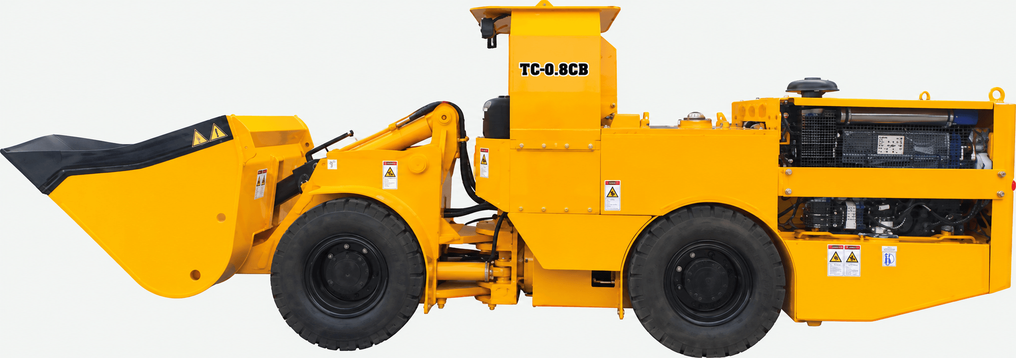 Representative yellow diesel LHD loader visualization
