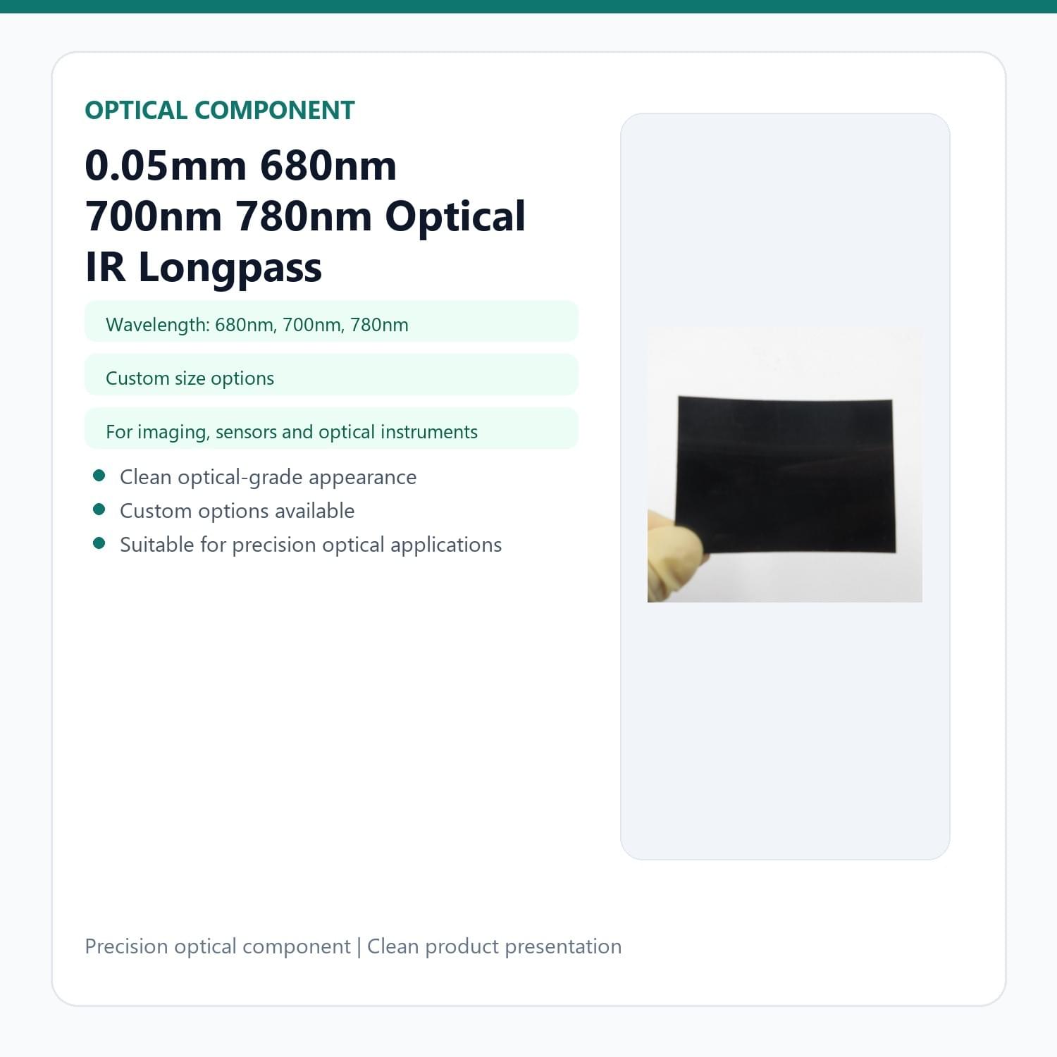 0.05mm 680nm 700nm 780nm Optical IR Longpass