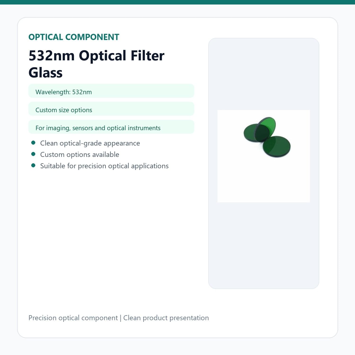 532nm Optical Filter Glass LB1 VG9