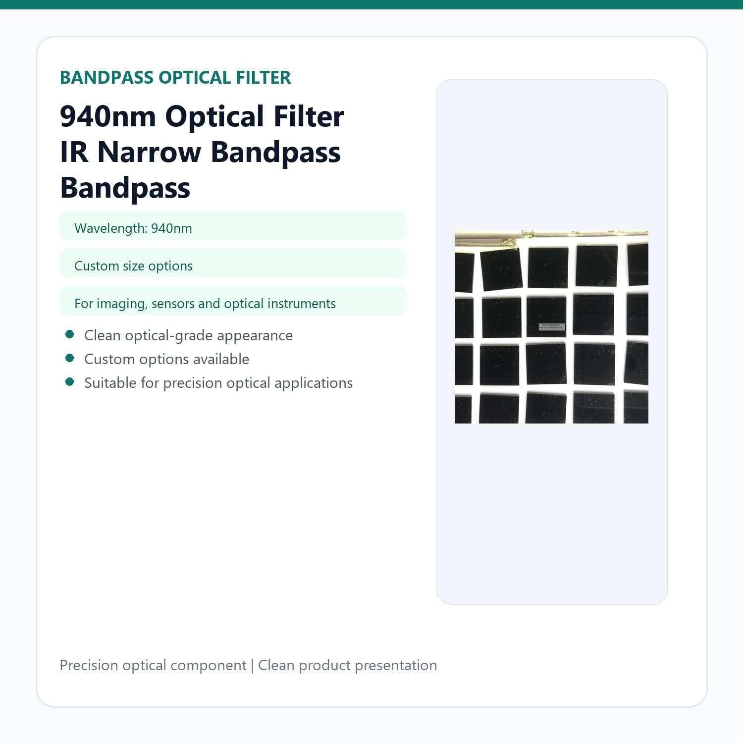 940nm Optical Filter IR Narrow Bandpass Bandpass