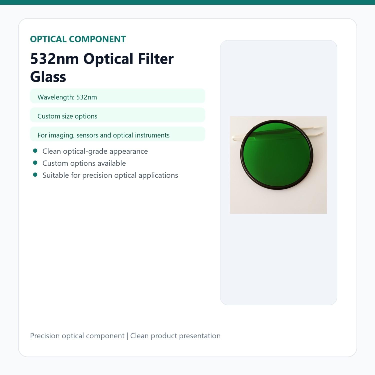 532nm Optical Filter Glass LB1 VG9