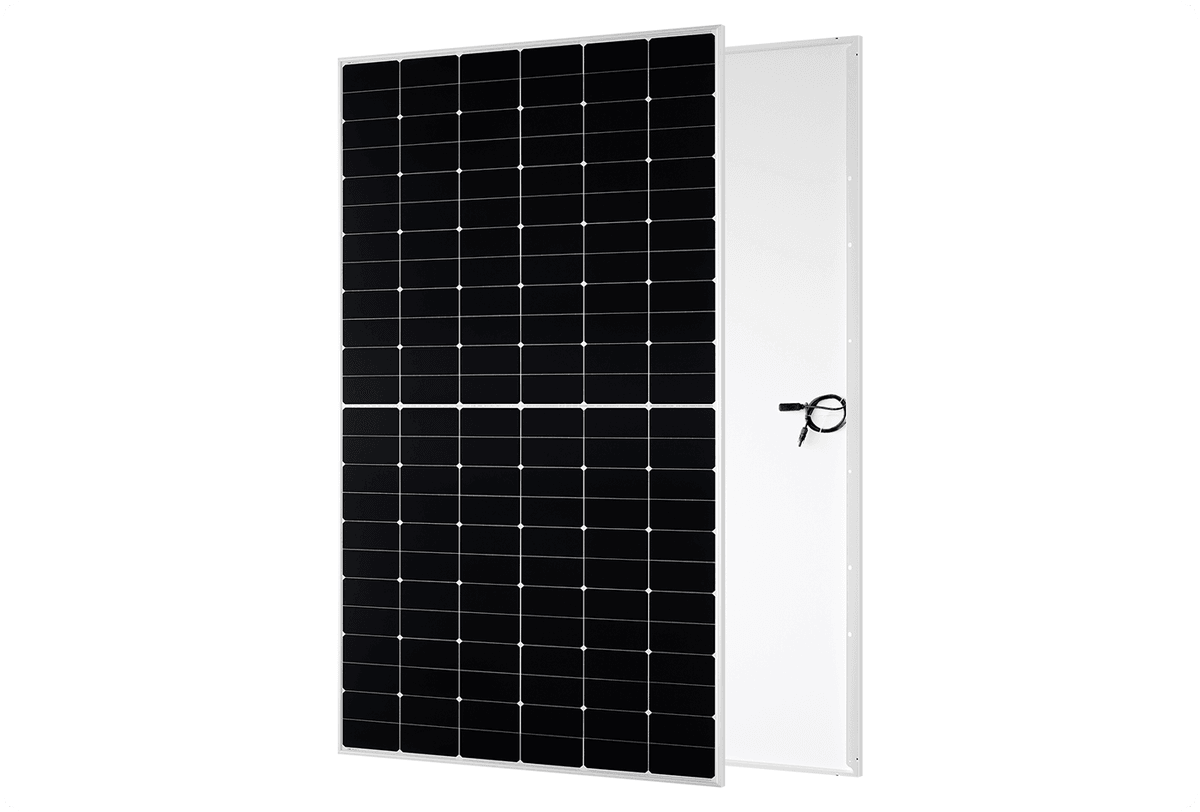 Module photovoltaïque IBC 540–600 W grand format cadre argent