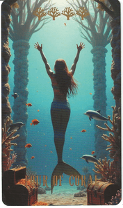 The Ocean Tarot- Four of Coral