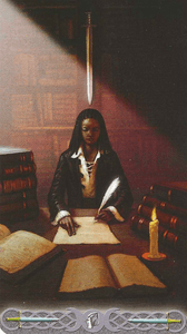 Triple Goddess Tarot- Page of Swords