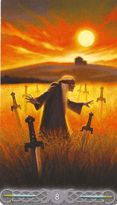 Triple Goddess Tarot- 8 of Swords