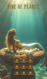 The Ocean Tarot--Nine of Pearls