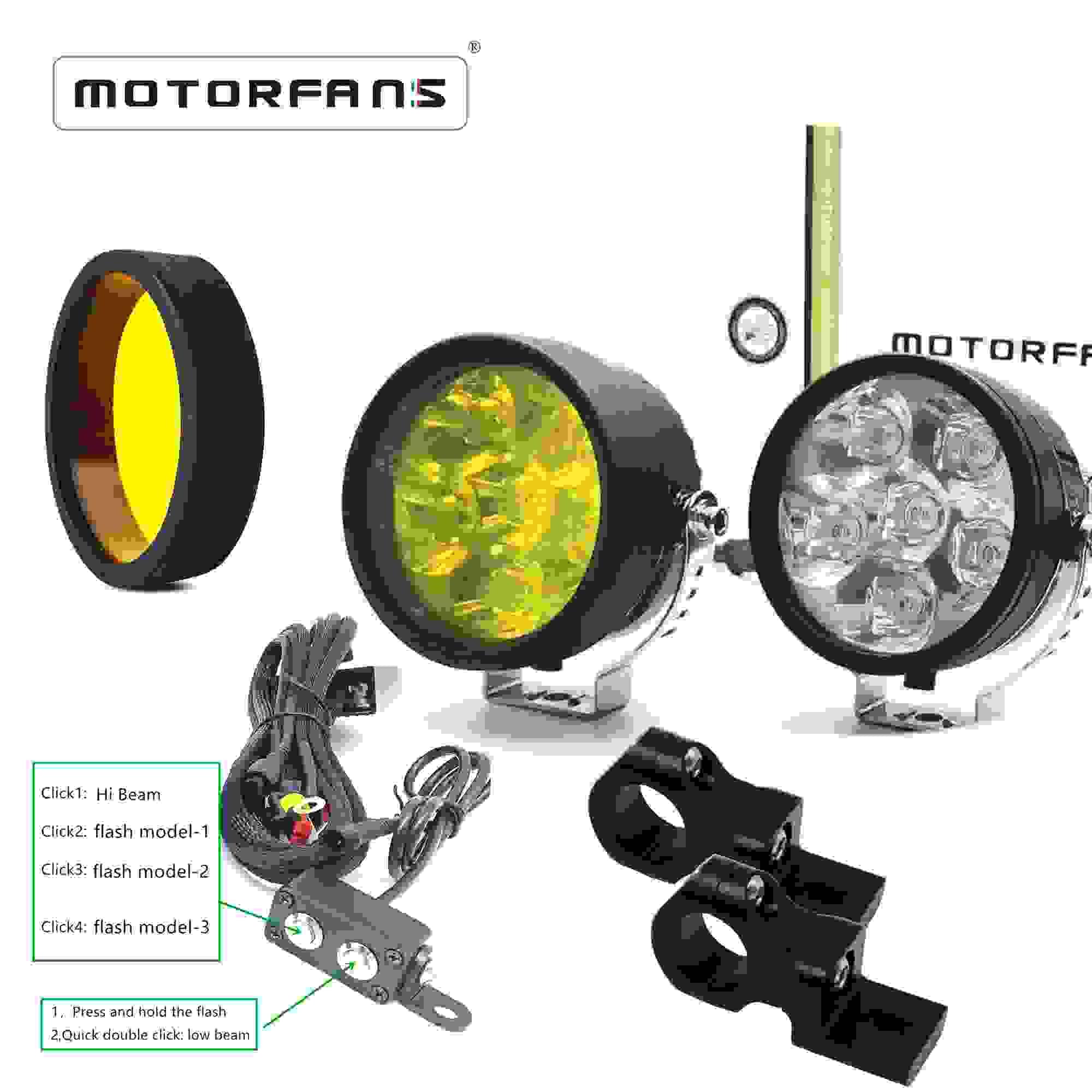 Motorfans Motorcycle LED Light Kits, Accessories motor fans lightsmotor fans aux lights