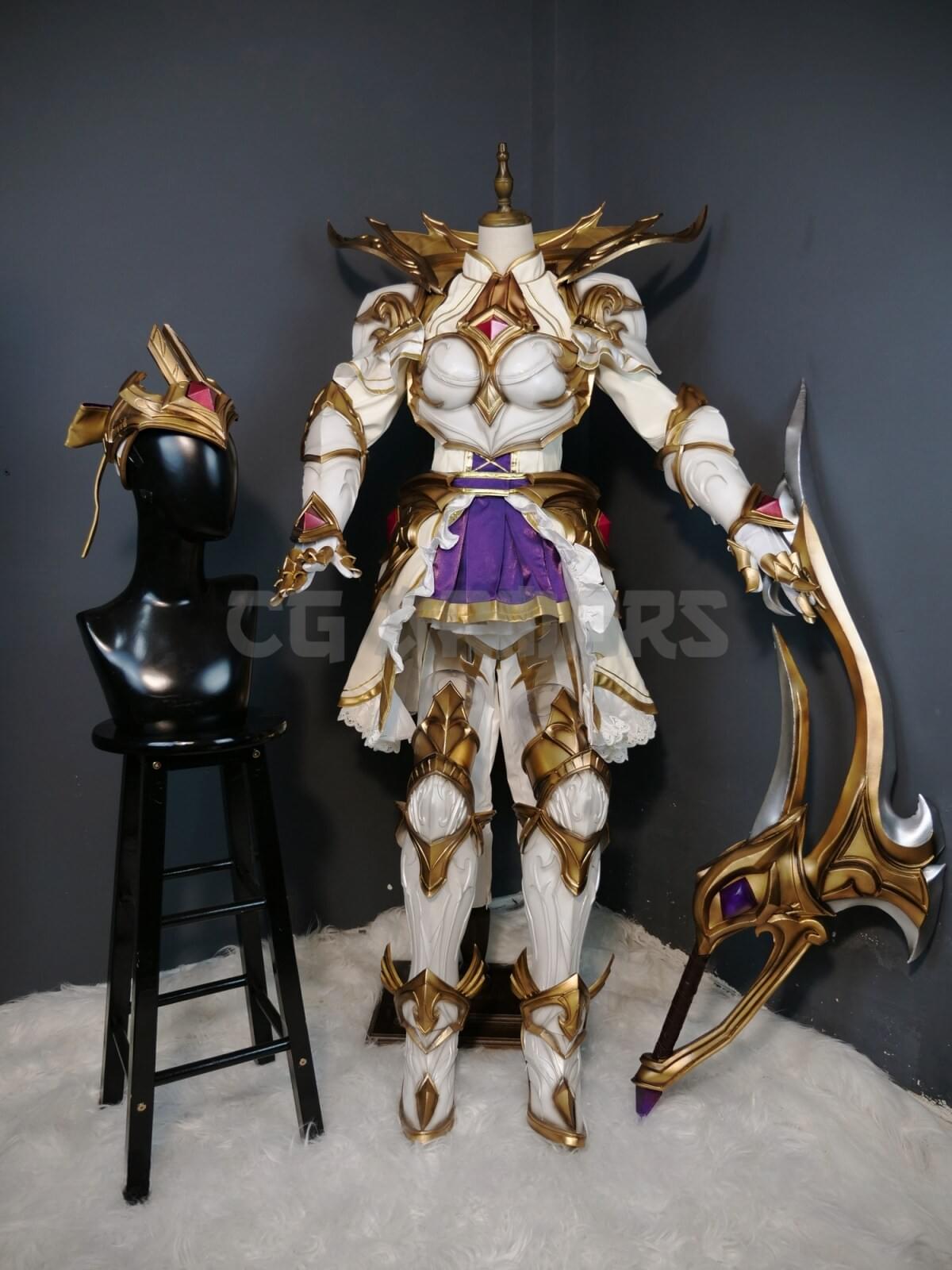 League of Legends Prestige Battle Queen Diana Cosplay Armor and Prop, image size:1200x1600