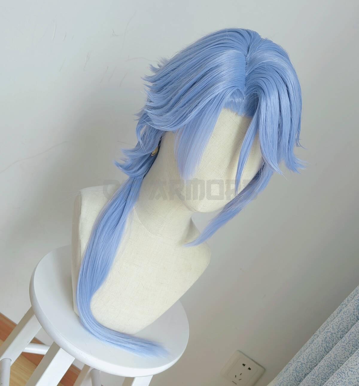 Wigs Short Fluffy Spiky Hair Wig Anime Wigs- Kamisato Ayato Anime Yarichin Bitch-bu Ayato Yuri Pink Short Cosplay  main image 4