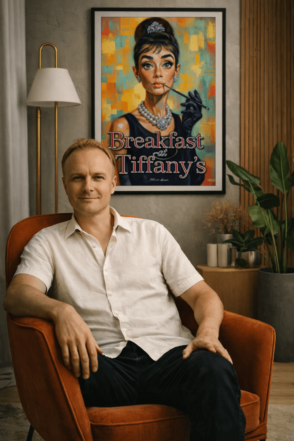 Patrick Osinski with Audrey Breakfast phygital metal artwork