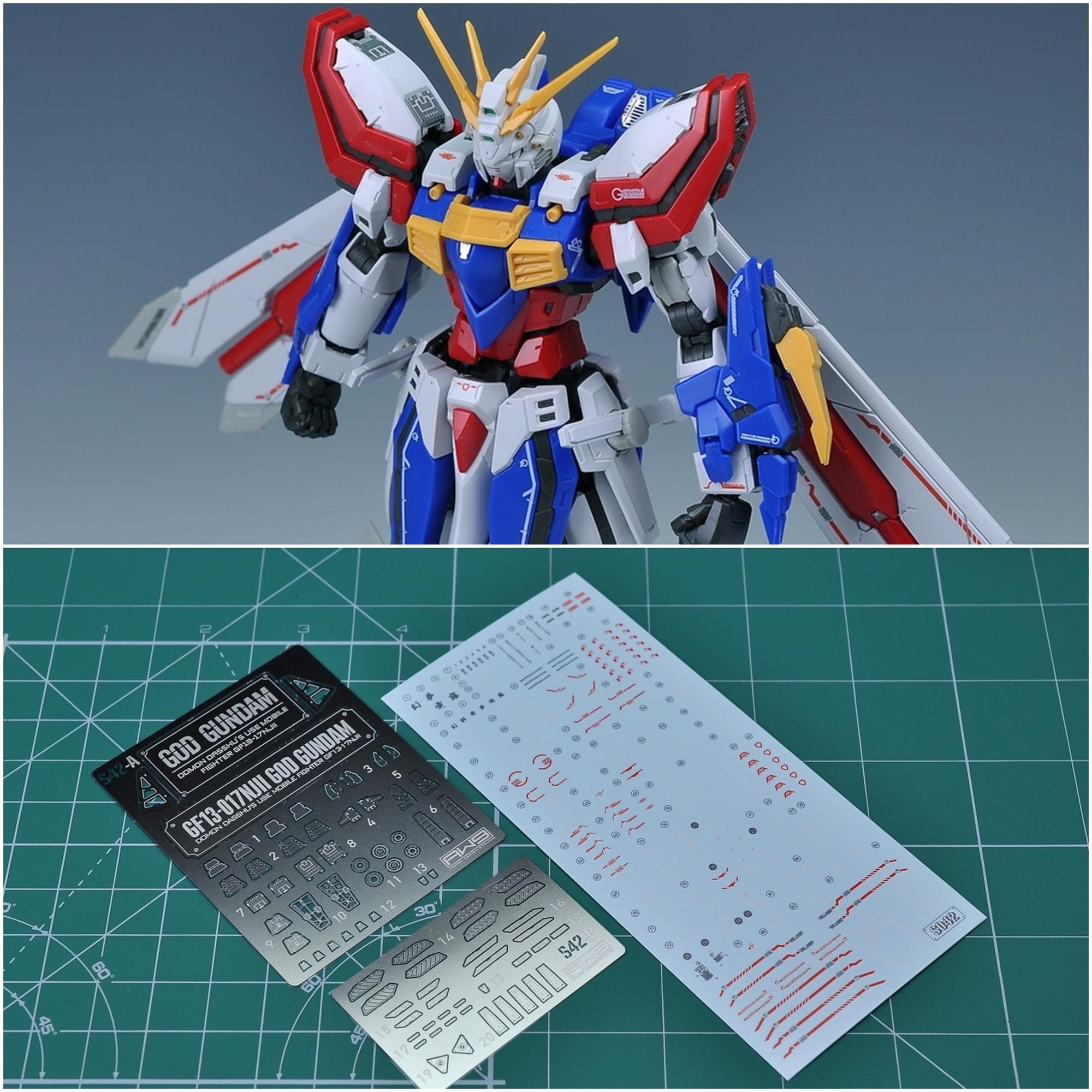 RG ゴッドガンダム 1/144 エッチング デカール セット AKOホビー